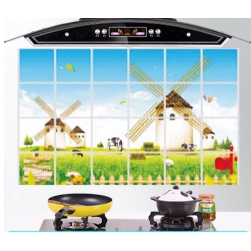 Tấm 60*90cm dán bếp tráng nhôm cách nhiệt_ nhiều mẫu