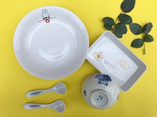Bát đĩa ăn dặm cho bé gốm Nhật