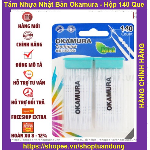 Okamura - Tăm nhựa Okamura chất lượng Nhật Bản (bịch 140 cây)