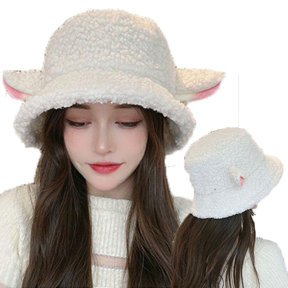 Nón Tai Bèo Chống Nắng Phủ Lông Giữ Ấm Thanh Lịch Cho Nữ