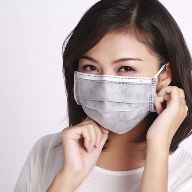 Combo 2 Hộp Khẩu Trang Y Tế Hướng Dương Than Hoạt Tính Kháng Khuẩn - Hộp 50 Chiếc