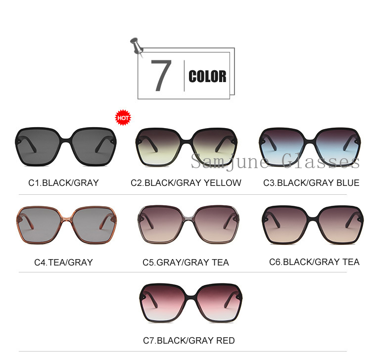 Kính Mát Thời Trang Gọng Đa Giác Phong Cách Âu Mỹ Cho Nữ Samjune