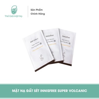 Combo 5 Gói Mặt nạ đất sét Innisfree Super Volcanic Pore Clay Mask 2X Sample 4ml