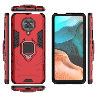 Xiaomi Redmi K30 K20 Pro / Mi Poco F2 / Mi 9T Pro Back Cover 2 in 1 Armor Magnetic Ring Bracket Hard Case Shockproof Casing