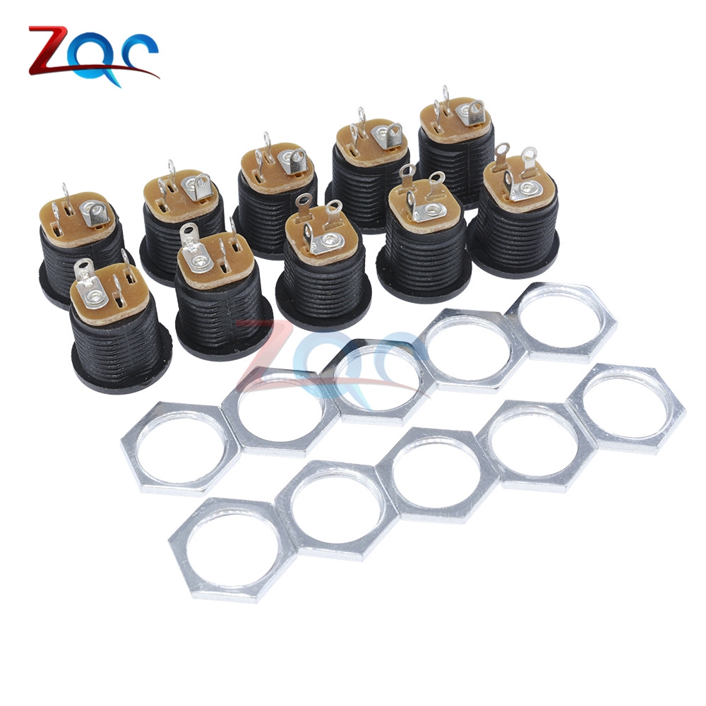 Bộ 10 ổ cắm DC 022 kích thước 5.5 x 2.1mm chất lượng cao