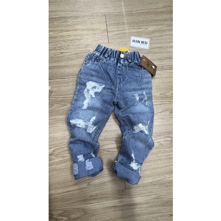 Quần bò jean trẻ em SQB021 sz 80-130 cho 10kg-25kg Quần jeans cho bé trai đi học đi chơi chất   SUBIN KIDSI