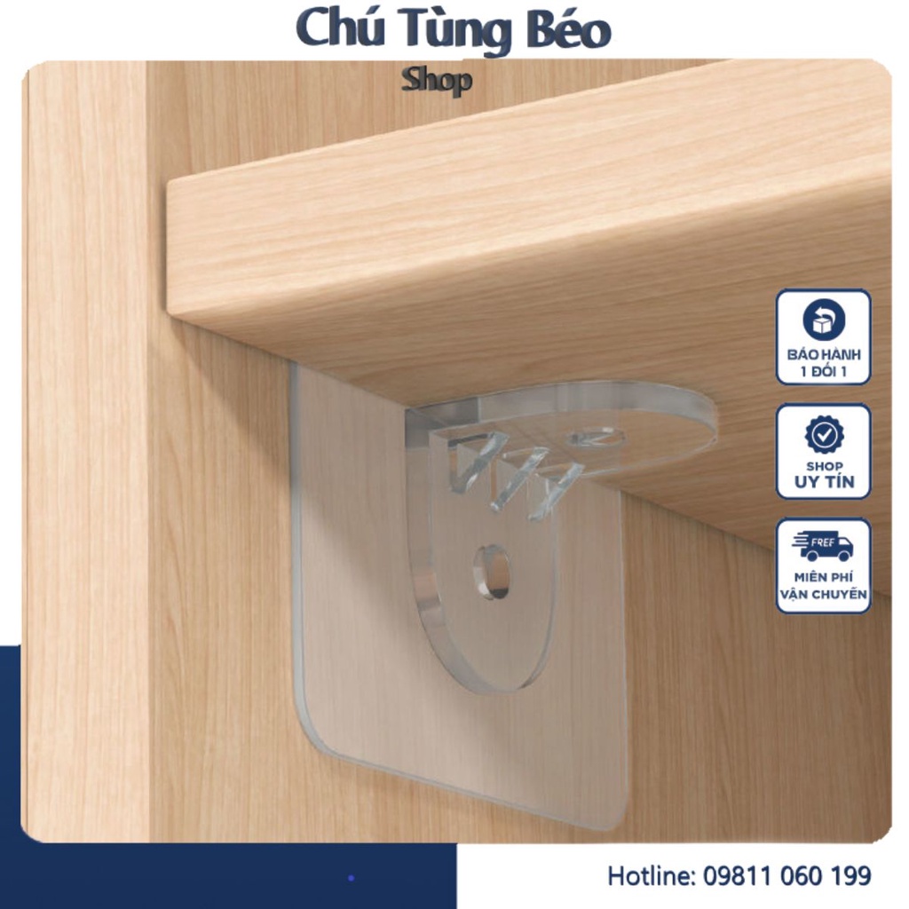 Giá Đỡ Dán Kệ Chia Ngăn Tủ Quần Áo Chịu Trọng Lực Nặng Không Cần Đục Lỗ