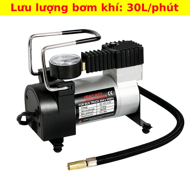 Bơm Điện 12V Mini Công Suất Lớn Nén Khí, chuyên dụng cho ô tô xe máy xe đạp