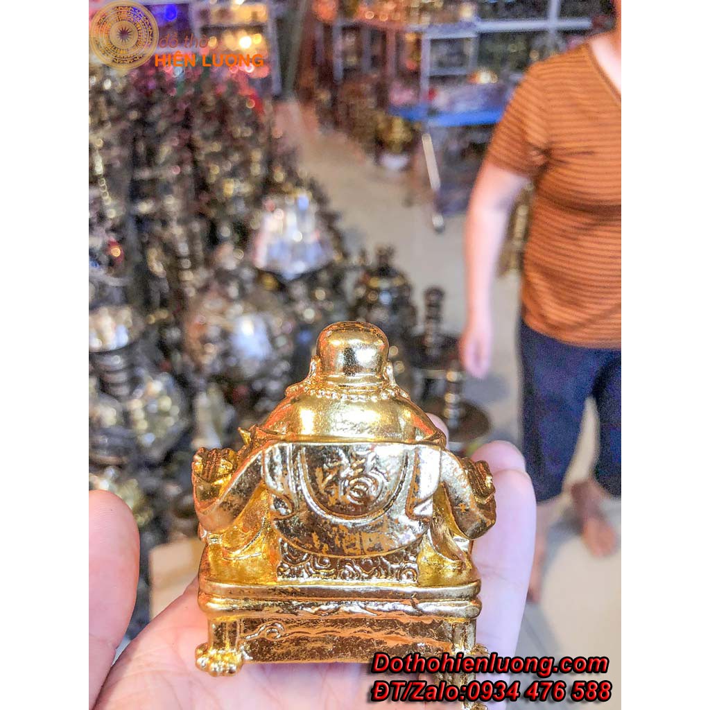 Tượng Đức Phật Di Lặc Ngồi Ghế Mạ Vàng Đẹp