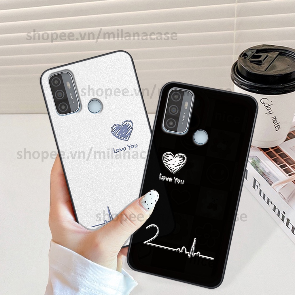 Ốp Oppo A53 in hình caro trái tim siêu đẹp, siêu nét đầy phong cách cá tính
