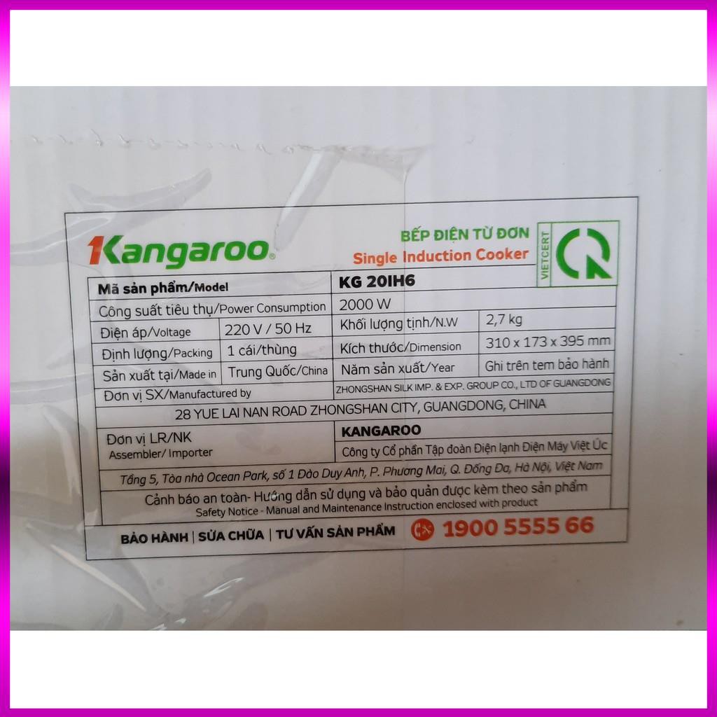 Bếp điện từ đơn Kangaroo KG20IH1 / KG20IH6 hoặc KG365i kèm nồi lẩu - Bảo hành chính hãng 1 năm