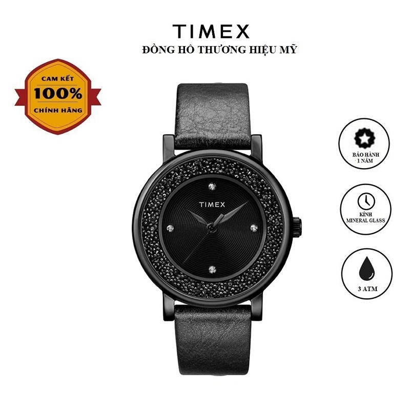 Đồng hồ Nữ Timex Crystal Opulence - TW2R93000 Dây Da - Chính Hãng