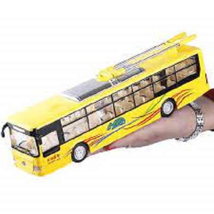 (XẢ KHO) Đồ chơi xe buýt bằng sắt nguyên chiếc siêu to dùng pin phát nhạc có đèn phát nhạc cực bền dành cho bé KÈM PIN