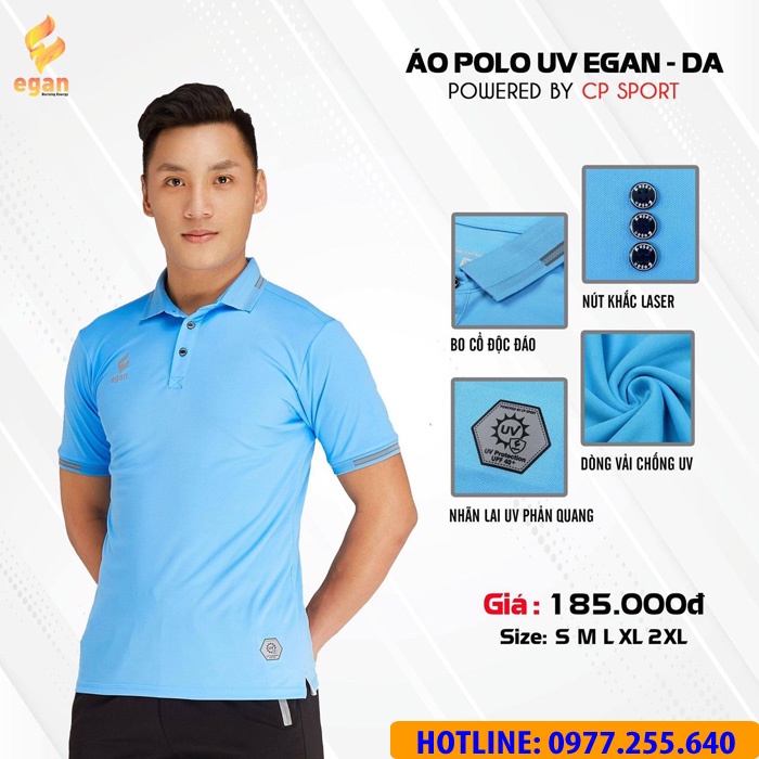 Áo Polo UV Egan 02 Bảo Vệ Làn Da Phù Hợp Tập Luyện Thể Thao Đi Chơi Dạo Phố UV02 - Vicsport