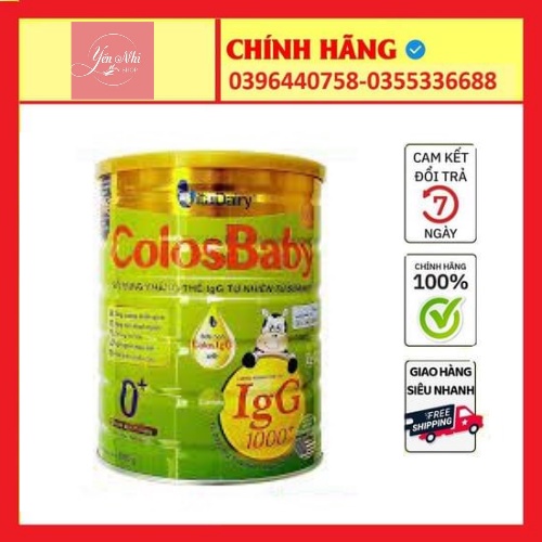 [TÍCH MÃ THÌA ĐỔI QUÀ ] Sữa Non ColosBaby Gold 1000IgG số 0+  800g date mới