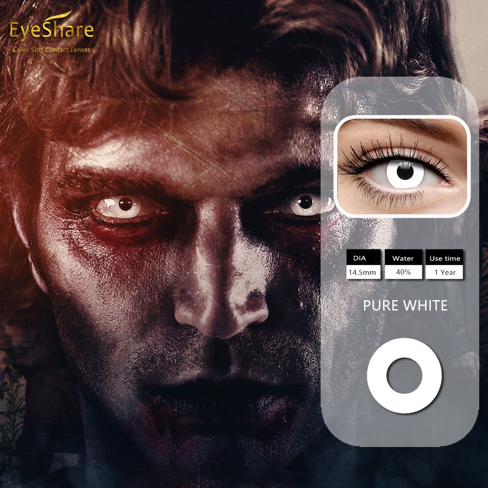 Cặp kính áp tròng hạn dùng 1 năm nhiều màu sắc độc đáo cho lễ Halloween lens thời trang