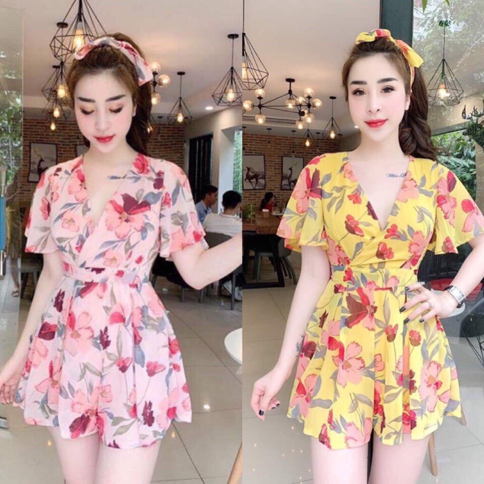 Jum hoa ngắn tay (kèm băng đô) xinh yêu mềm mại trẻ trung