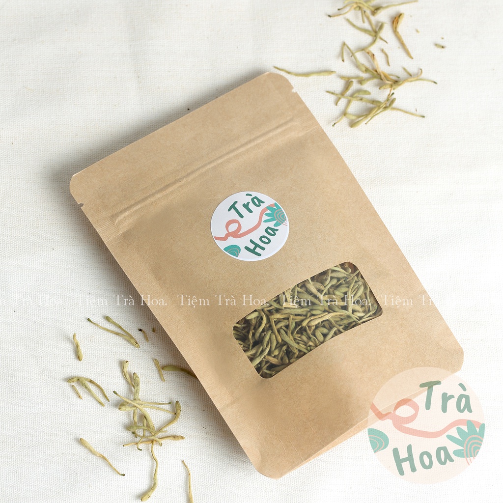 Trà Kim Ngân Hoa khô tự nhiên - Thanh nhiệt, giải độc, rối loạn tiêu hóa, nhiễm khuẩn