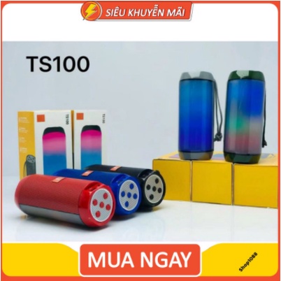 Loa Bluetooth Không Dây TS100 Kiêm Đèn Led Theo Nhạc , Âm Thanh Tuyệt Đỉnh - BẢO HÀNH ĐỔI MỚI