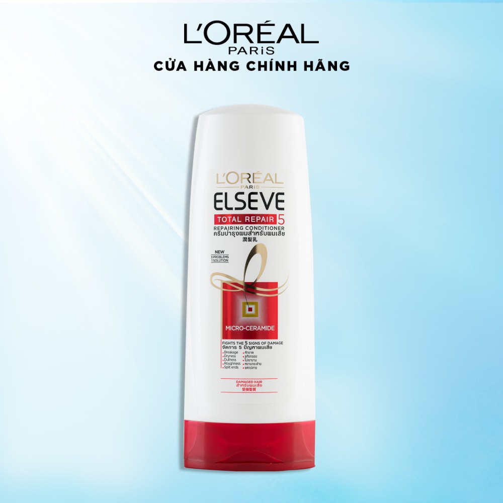 Dầu xả Phục Hồi Tóc L'oreal Paris Elseve Total Repair 5 Repairing Conditioner 165ml / 325ml