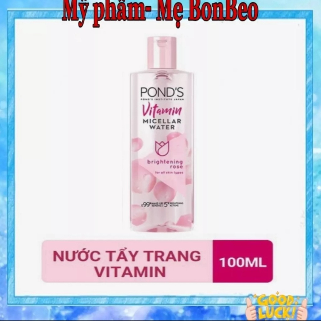 Nước Tẩy Trang Pond's Vitamin Micellar Water D-Toxx Charcoal Than Hoạt Tính Sạch Sâu 100ml