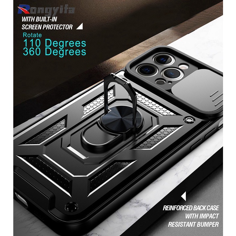 Ốp Điện Thoại Cứng Chống Sốc Có Nam Châm Bảo Vệ Camera Cho iPhone 11 Pro Xs Max 12 Mini