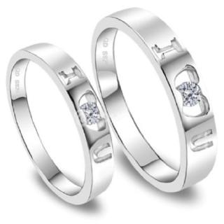 Nhẫn đôi Bạc Hiểu Minh NC003 - I love you