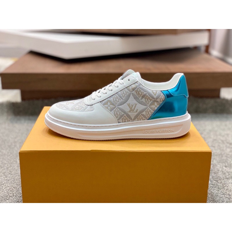 Giày thể thao/sneaker nam hoạ tiết logo thương hiệu Louis Vuitton LV Monogram cao cấp