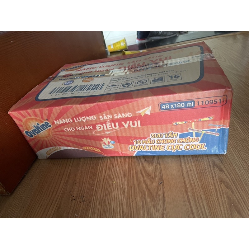 Sữa Ovaltine lúa mạch vị chocolate thùng 48 hộp x 180ml & 110ml