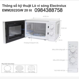 Đĩa lò vi sóng chính hãng Electrolux 20l