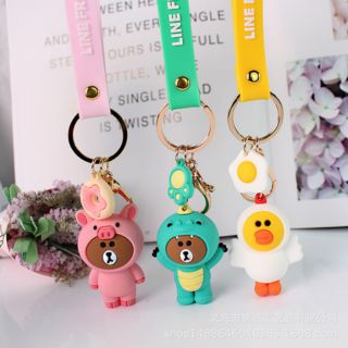 Móc Khoá gấu brown có dây tag ,móc khoá jungle brown cute móc khoá dễ thương