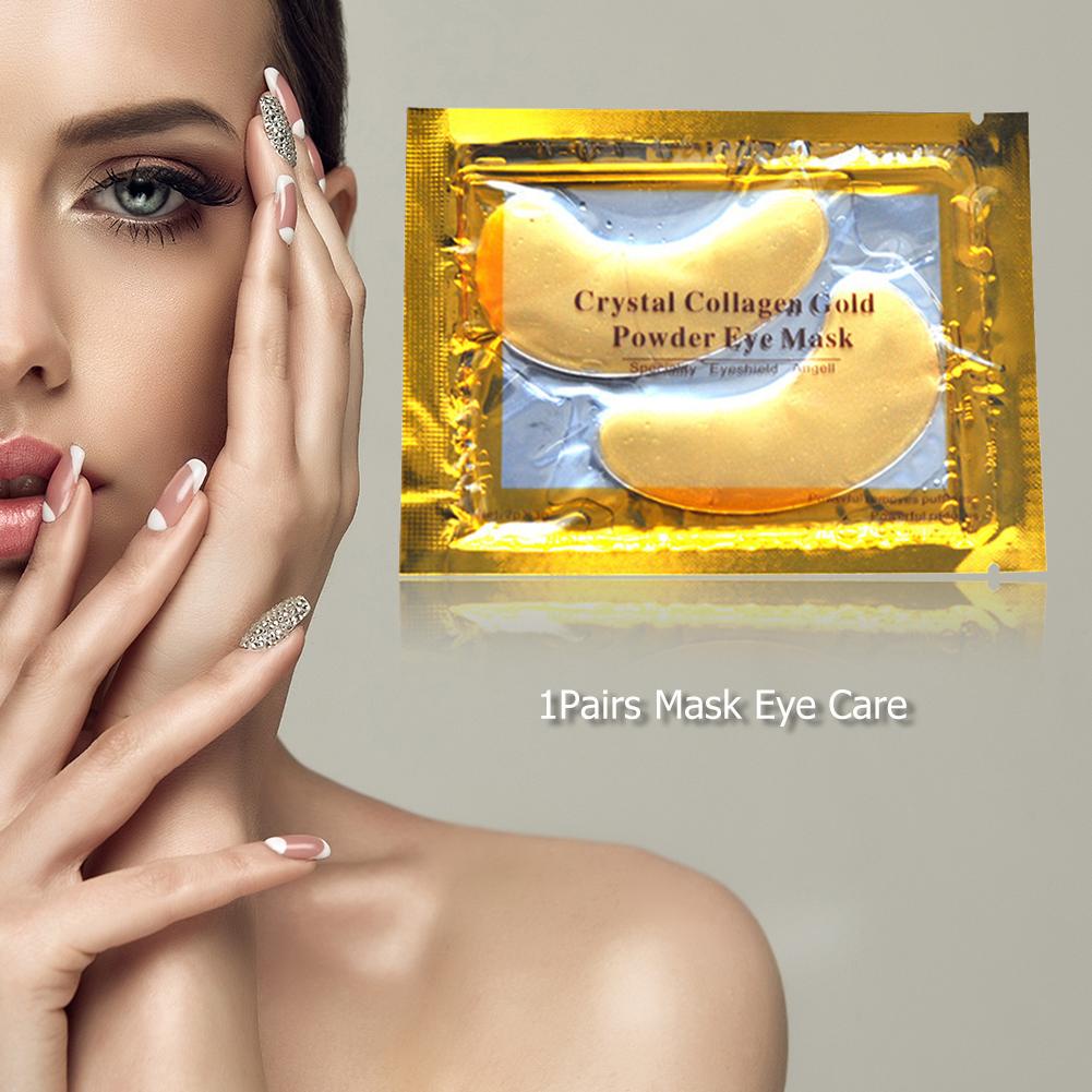 Set 10 Mặt Nạ Mắt Collagen Pha Lê Vàng Chăm Sóc Da Chống Nếp Nhăn