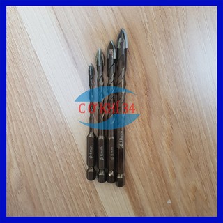 Bộ 4 mũi khoan 4-10mm đa năng chuôi lục giác cho máy khoan, bắn vít