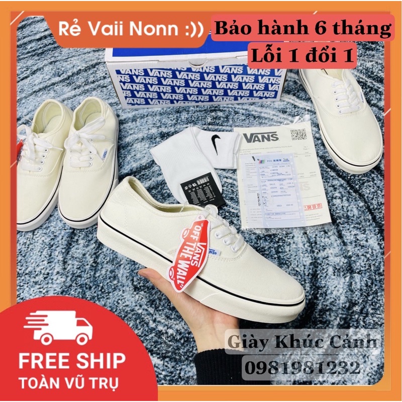 Giày Vans trắng kem