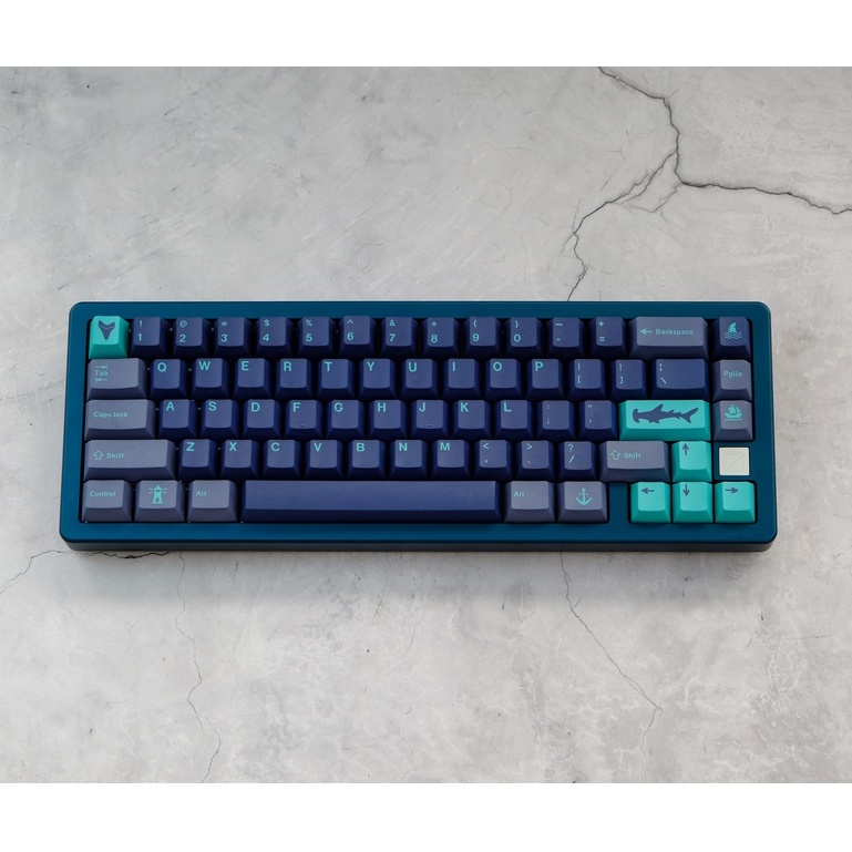 GMK Hammerhead Shark Keycaps, 129 phím PBT Keycaps Cherry Profile DYE-SUB Cá nhân hóa GMK Keycaps cho bàn phím cơ