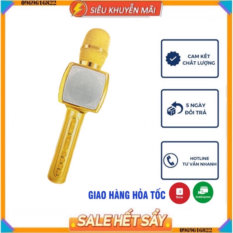 Mic hát karaoke bluetooth SD16, MICRO không dây mini, có sạc pin dung lượng 1500mAh