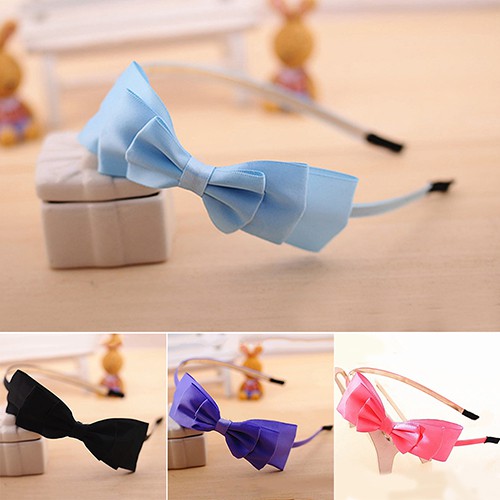 Girl Lovely Big Bowknot Ribbon Hair Accessory Headband Bow Head Band Headpiece
