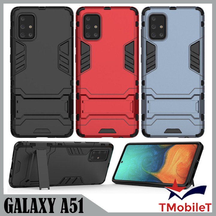 Ốp Lưng Samsung Galaxy A51 iRon Man chống sốc Bảo Vệ Điện Thoại Có Chân Chống Xem Video