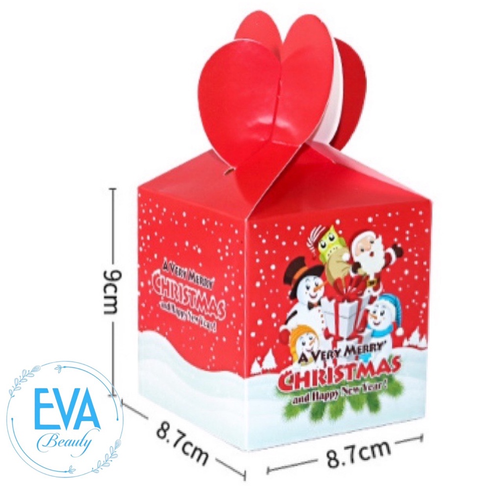 Combo 15 Hộp Đựng Quà Giáng Sinh Hoạ Tiết Noel Ấm Áp Gồm 3 Mẫu Khác Nhau M3537