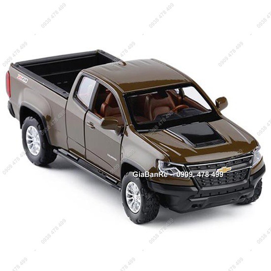 Xe Mô Hình Kim Loại Bán Tải Chevrolet Colorado - Tỉ Lệ 1:32 - Nâu - 9670.3