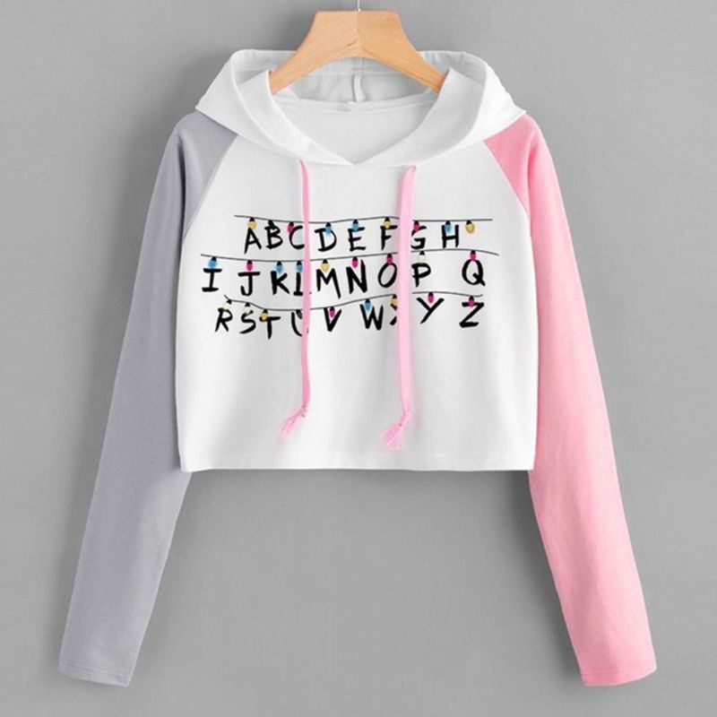 Áo Croptop Tay Dài Dáng Rộng Thời Trang Trẻ Trung Cho Nữ