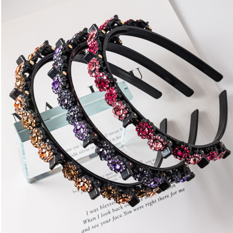 Băng Đô Dạng Xoắn Hai Lớp Đính Đá Và Ngọc Trai Thời Trang Cho Nữ