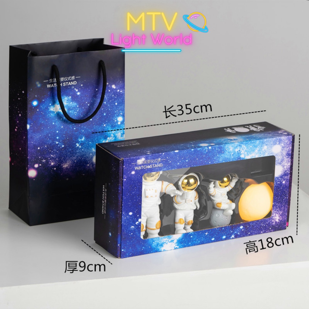 Mô hình phi hành gia - Đèn mặt trăng 3D trang trí phòng ngủ, decor bàn làm việc - MTV Store