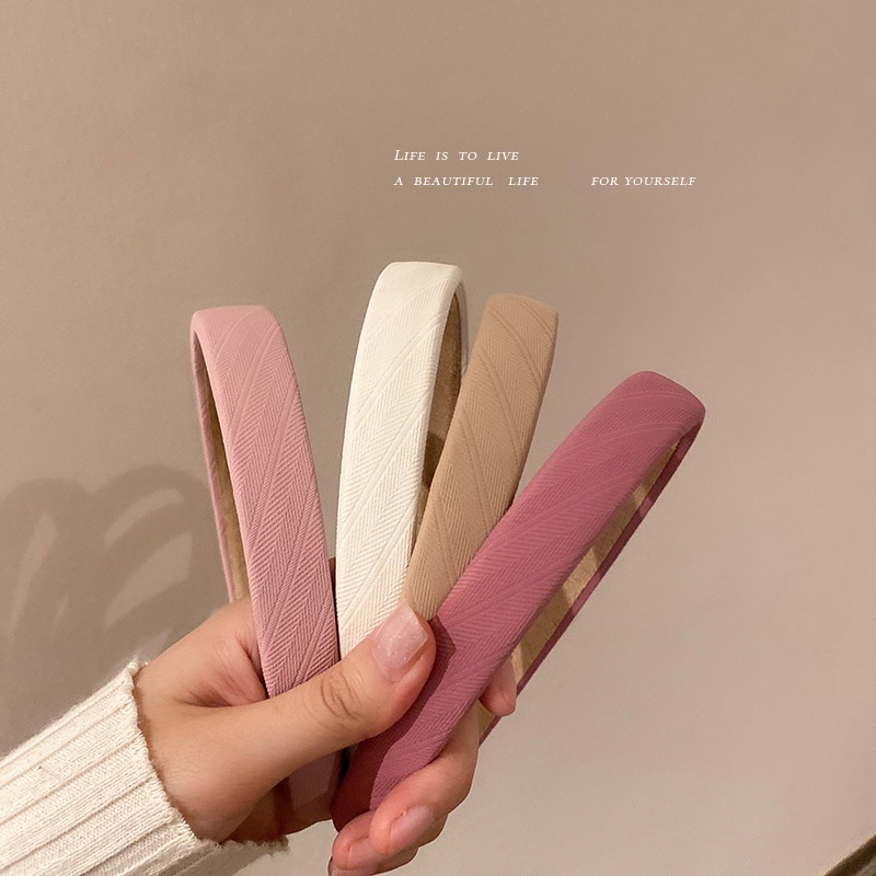 Băng Đô Cài Tóc Bằng Vải Flannel Mềm Mại Nhiều Màu Sắc Phong Cách Hàn Quốc