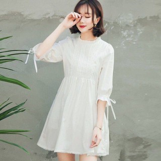 Đầm dự tiệc cột nơ tay tểu thư