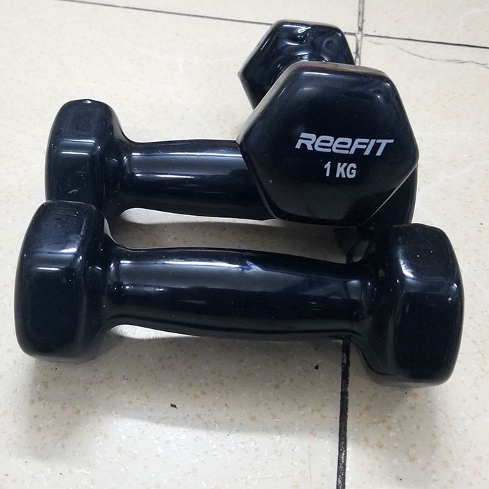 Tạ tay 1kg Reefit - Yuko ⚡ Tạ bọc cao su loại 1kg một chiếc | Tạ tay mini cao cấp giá tốt