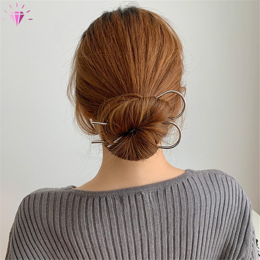 Trâm cài tóc bằng kim loại kiểu dáng đơn giản cho nữ | BigBuy360 - bigbuy360.vn