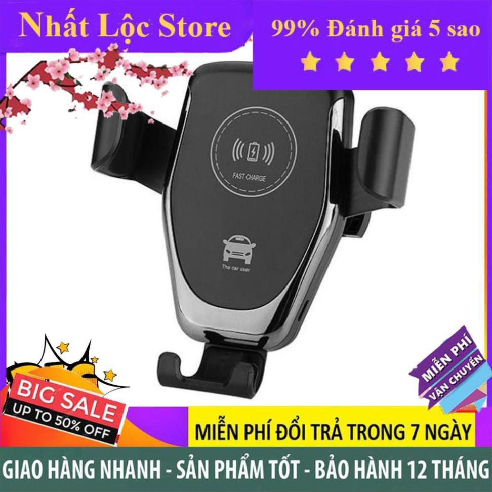 Giá đỡ kiêm sạc nhanh không dây trên ô tô - Đế sạc không dây cho điện thoại trên ô tô công suất 10W