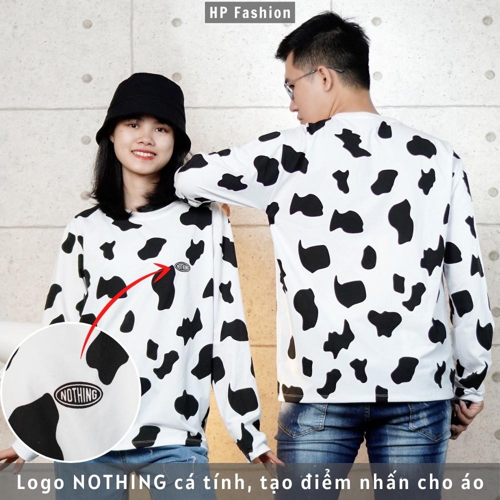 Áo Thun Bò Sữa Tay Dài dáng rộng Unisex nam nữ phong cách Ulzzang hottrend | BigBuy360 - bigbuy360.vn