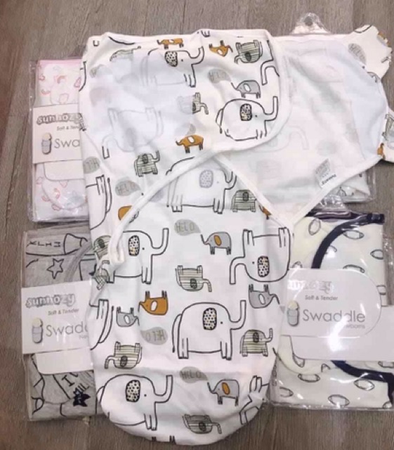 Ủ kén sơ sinh cotton Sunnozy chống giật mình  [ babyboo]